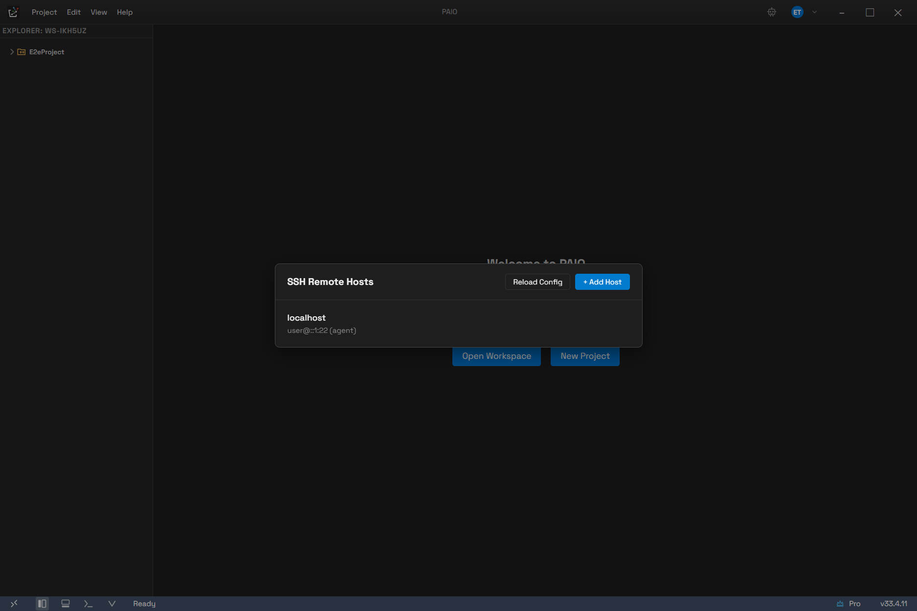 SSH Remote Hosts 대화상자